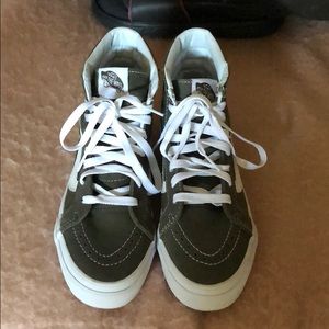 Olive green high top vans